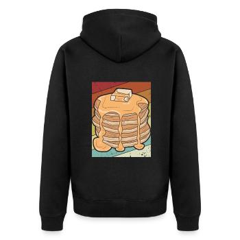 Recettes rétro Flapjack Griddlecake Lover Pancake - Veste à capuche bio Premium Unisexe - noir - Dos - Nico (187cm)