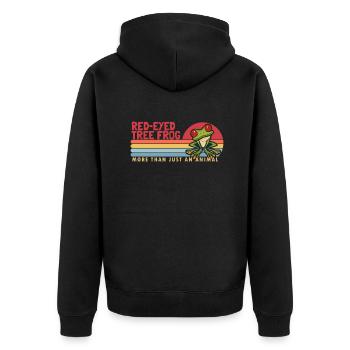 Red-Eyed Tree Frog more than an Animal Red Eyed - Unisex Premium Organic Zip Hoodie - black - Back - Nico (187cm)
