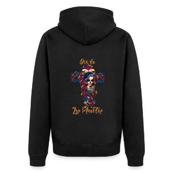 La Calavera Catrina Dia De Los Muertos Day Of Dead - Unisex Premium Organic Zip Hoodie - black - Back - Nico (187cm)