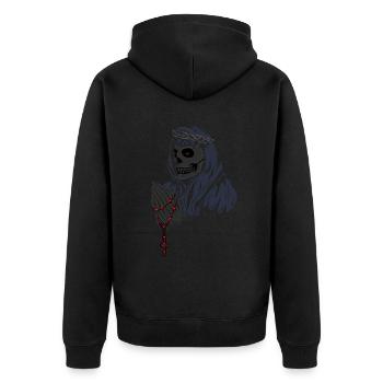 Dia De Los Muertos Day Of Dead Halloween Muerte - Unisex Premium Organic Zip Hoodie - black - Back - Nico (187cm)