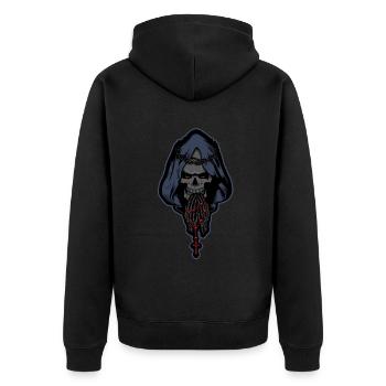 Dia De Los Muertos Day Of Dead Santa Muerte - Unisex Premium Organic Zip Hoodie - black - Back - Nico (187cm)