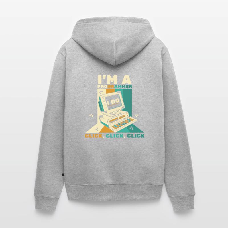 Je suis un programmeur Click Software Engineer Coder Veste à capuche bio Premium Unisexe