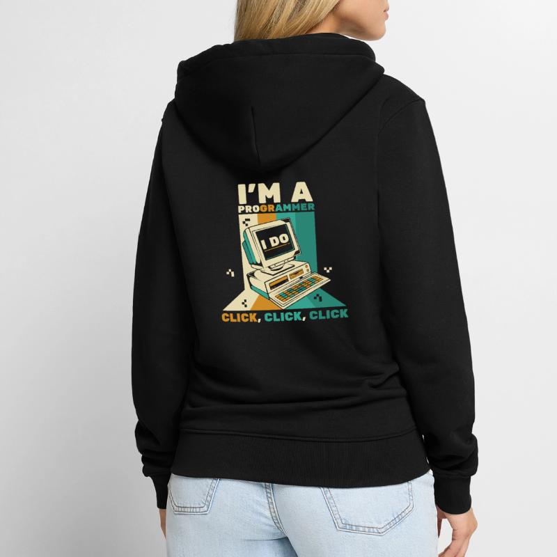 I'm A Programmer Click Softwareingenieur Coder Unisex Premium Bio Zip Hoodie