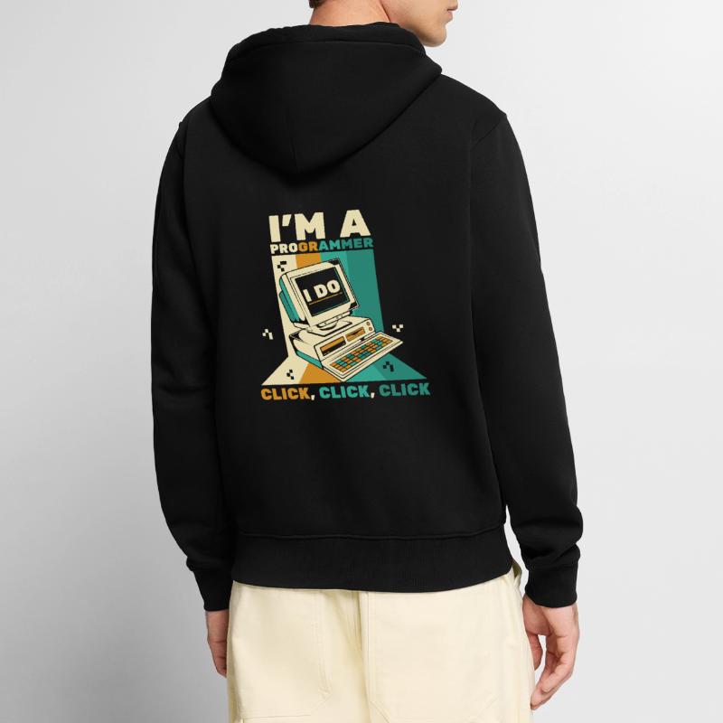 I'm A Programmer Click Softwareingenieur Coder Unisex Premium Bio Zip Hoodie