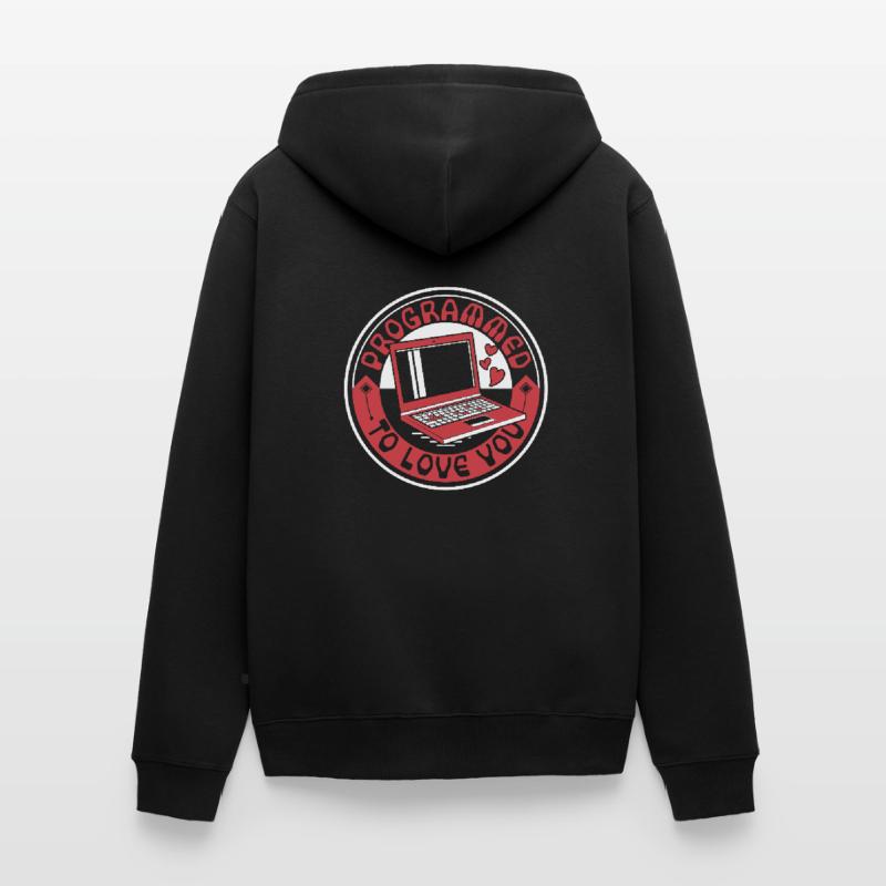 Programmed To Love You Developer Coder Unisex Premium Organic Zip Hoodie