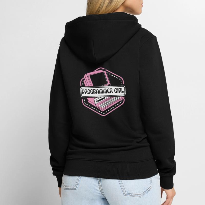 Programmer Girl Software Engineer Developer Unisex Premium Organic Zip Hoodie
