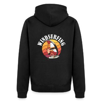 Surfeurs Surfeurs Sports nautiques Instructeurs de planche à voile - Veste à capuche bio Premium Unisexe - noir - Dos - Nico (187cm)