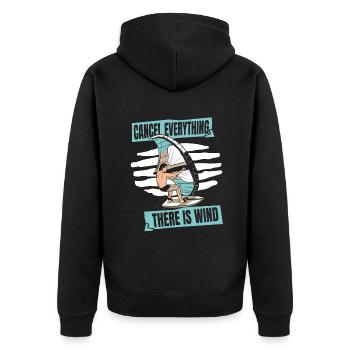 Annuler tout ce qu’il y a de sports nautiques éoliens - Veste à capuche bio Premium Unisexe - noir - Dos - Nico (187cm)