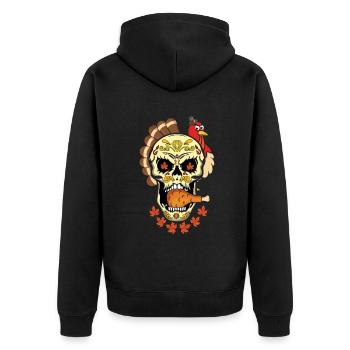 Turquie Vibes Automne Citrouille Muertos Jour De Mort - Veste à capuche bio Premium Unisexe - noir - Dos - Nico (187cm)