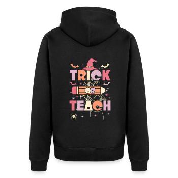 Pour les enseignants Groovy Halloween Retro Vintage - Veste à capuche bio Premium Unisexe - noir - Dos - Nico (187cm)