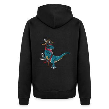 Cool Dinosaur Jolly Pirate Decor Lazy Halloween - Veste à capuche bio Premium Unisexe - noir - Dos - Nico (187cm)
