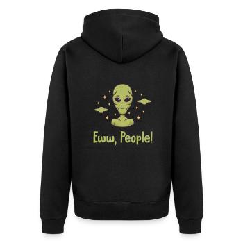 Eww People Außerirdischer Ufo Conspiracy Alien - Veste à capuche bio Premium Unisexe - noir - Dos - Nico (187cm)