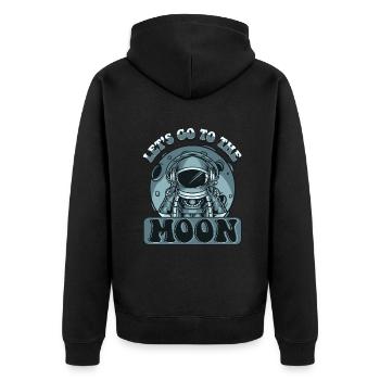 Allons sur la Lune Taikonaute Cosmonaute Astronaute - Veste à capuche bio Premium Unisexe - noir - Dos - Nico (187cm)