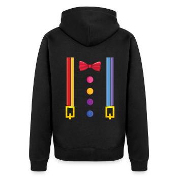 Carnival Clown Jester Circus Funny - Unisex Premium Organic Zip Hoodie - black - Back - Nico (187cm)
