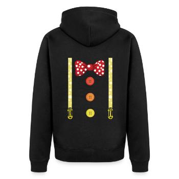 Party Carnival Funny Clown Jester Circus - Unisex Premium Organic Zip Hoodie - black - Back - Nico (187cm)