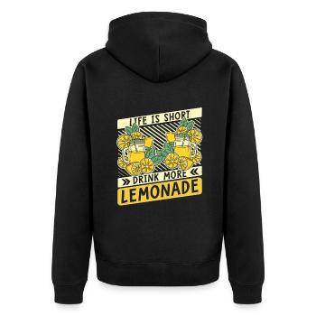 La vie est courte boire plus de limonade limonade - Veste à capuche bio Premium Unisexe - noir - Dos - Nico (187cm)