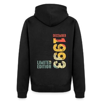 Edition Limitée Décembre 1993 Légendaire depuis - Veste à capuche bio Premium Unisexe - noir - Dos - Nico (187cm)