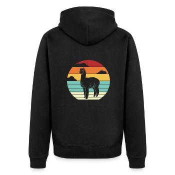 Alpaga Pako Lama Alpaga Éleveur Alpaga - Veste à capuche bio Premium Unisexe - noir - Dos - Nico (187cm)