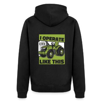 Je fonctionne comme ça Agriculture Agriculteur Bio Agriculteur - Veste à capuche bio Premium Unisexe - noir - Dos - Nico (187cm)
