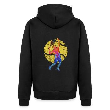 Tennis Player Tennis Racket Tennis Coach Tennis - Unisex Premium Organic Zip Hoodie - black - Back - Nico (187cm)