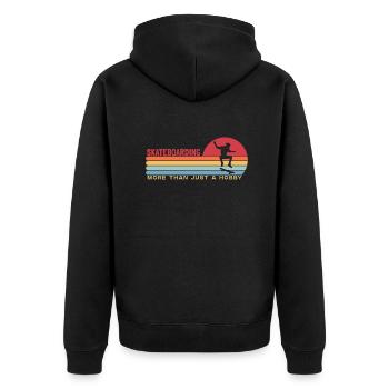 Le skateboard plus qu’un skater amateurgirl skater - Veste à capuche bio Premium Unisexe - noir - Dos - Nico (187cm)