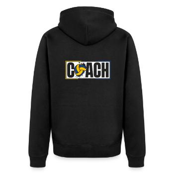 Coach Volleyball Freak Volleyball Player Volleyball - Unisex Premium Organic Zip Hoodie - black - Back - Nico (187cm)