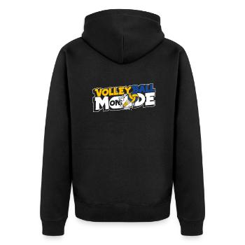 Mode De Volley-ball Sur Volley-ball Freak Joueur De Volley-ball - Veste à capuche bio Premium Unisexe - noir - Dos - Nico (187cm)