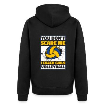I Coach Girls Volleyball Volleyball Player - Unisex Premium Organic Zip Hoodie - black - Back - Nico (187cm)