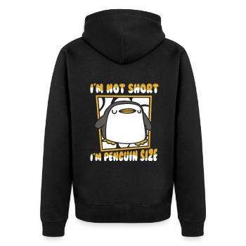 Je ne suis pas petit, je suis pingouin taille manchot empereur - Veste à capuche bio Premium Unisexe - noir - Dos - Nico (187cm)