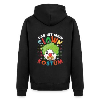 Das Ist Mein Clown Kostüm Alaaf Helau Rosenmontag - Unisex Premium Bio Zip Hoodie - Schwarz - Hinten - Nico (187cm)