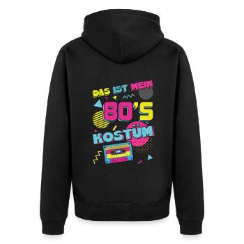 Das Ist Mein 80er Kostüm Alaaf Helau Rosenmontag - Unisex Premium Bio Zip Hoodie - Schwarz - Hinten - Nico (187cm)