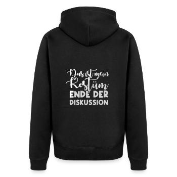 Das Ist Mein Kostüm Ende Der Diskussion - Unisex Premium Bio Zip Hoodie - Schwarz - Hinten - Nico (187cm)