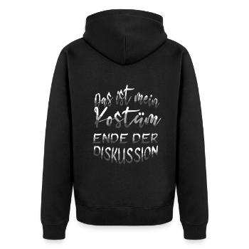 Das Ist Mein Kostüm Ende Der Diskussion - Unisex Premium Bio Zip Hoodie - Schwarz - Hinten - Nico (187cm)