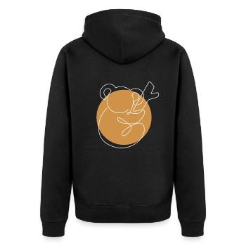 Lineart Koalabear Eucalyptus Phascolarctos - Veste à capuche bio Premium Unisexe - noir - Dos - Nico (187cm)