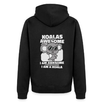 Les koalas sont des koalabears Phascolarctos géniaux - Veste à capuche bio Premium Unisexe - noir - Dos - Nico (187cm)