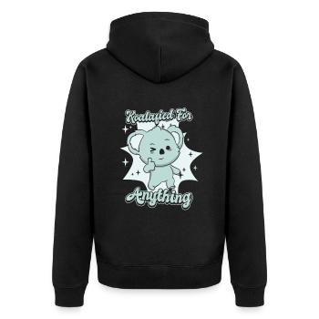 Koalafied pour tout ce qui est Koalabear Eucalyptus Amoureux - Veste à capuche bio Premium Unisexe - noir - Dos - Nico (187cm)