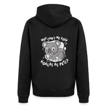 Pourquoi ne pouvons-nous pas garder Koalabear Phascolarctos - Veste à capuche bio Premium Unisexe - noir - Dos - Nico (187cm)
