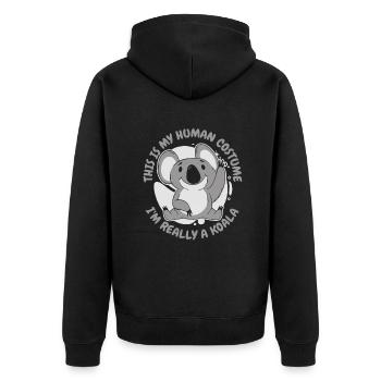 C’est mon costume humain, je suis vraiment un koala - Veste à capuche bio Premium Unisexe - noir - Dos - Nico (187cm)