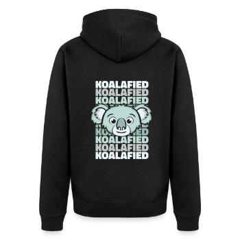Koalafié Koalabear Eucalyptus Phascolarctos - Veste à capuche bio Premium Unisexe - noir - Dos - Nico (187cm)