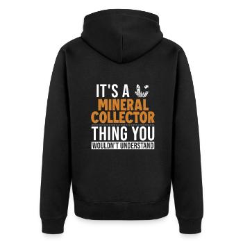 C’est un truc de collecteur de minéraux Géologue Minéral - Veste à capuche bio Premium Unisexe - noir - Dos - Nico (187cm)