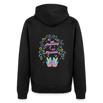 Ne pas thésauriser s’il s’agit de minéraux Géologue Minéral - Veste à capuche bio Premium Unisexe - noir - Dos - Nico (187cm)