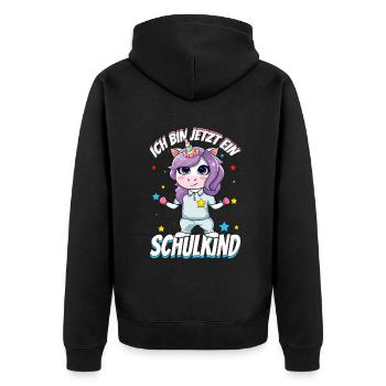 Je suis une licorne d’écolier maintenant - Veste à capuche bio Premium Unisexe - noir - Dos - Nico (187cm)