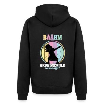 Fin de l’inscription à l’école primaire BÄÄHM - Veste à capuche bio Premium Unisexe - noir - Dos - Nico (187cm)