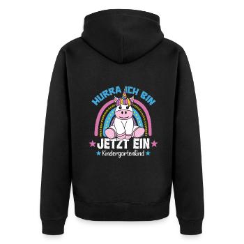 Hourra de maternelle, j’en suis un maintenant - Veste à capuche bio Premium Unisexe - noir - Dos - Nico (187cm)