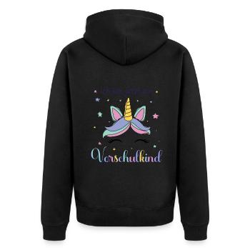 I'm a preschooler unicorn now - Unisex Premium Organic Zip Hoodie - black - Back - Nico (187cm)