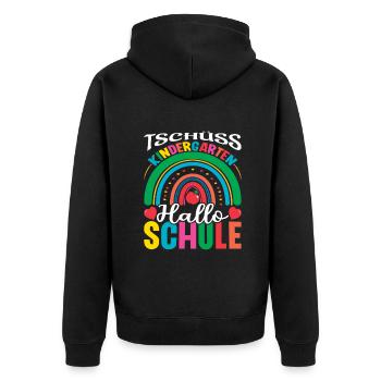Inscription Bye Bye Kindergarten Hello School - Veste à capuche bio Premium Unisexe - noir - Dos - Nico (187cm)