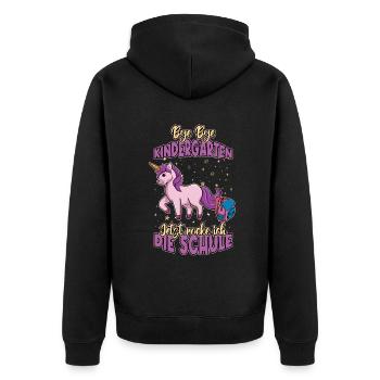 Bye Bye l’inscription à la maternelle maintenant je suis en train de basculer - Veste à capuche bio Premium Unisexe - noir - Dos - Nico (187cm)