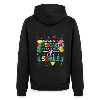 Prends soin de la maternelle Je suis à l’école maintenant - Veste à capuche bio Premium Unisexe - noir - Dos - Nico (187cm)
