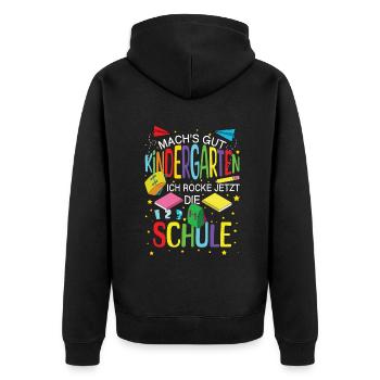 Prends soin de la maternelle Je suis à l’école maintenant - Veste à capuche bio Premium Unisexe - noir - Dos - Nico (187cm)