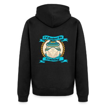 Je préfère être en croisière vacances - Veste à capuche bio Premium Unisexe - noir - Dos - Nico (187cm)